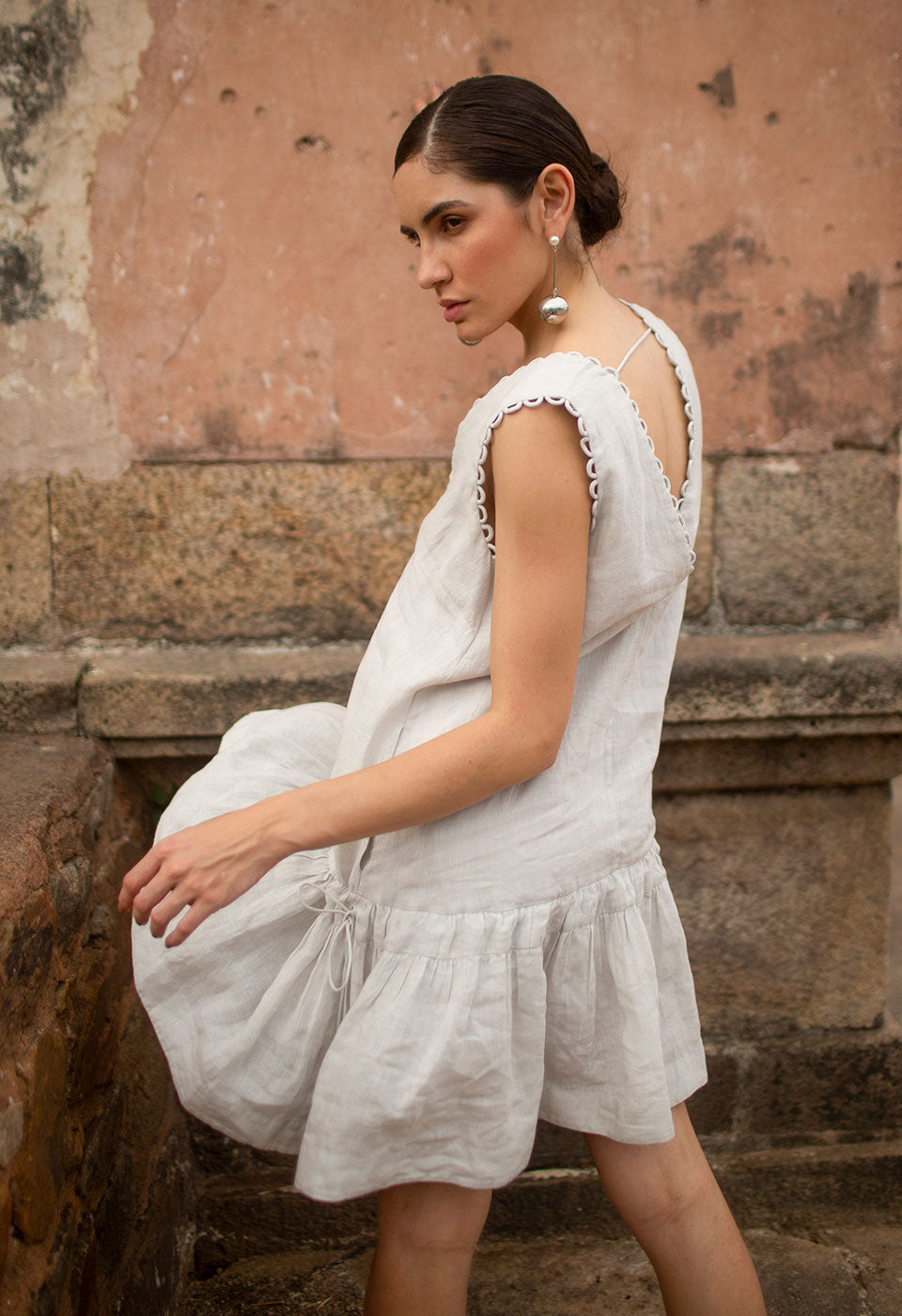 LUCKY LOOPS LINEN DRESS Scarlett Poppies Dresses