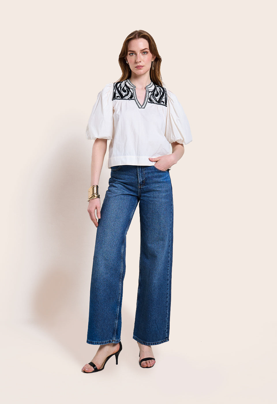 Sheila Top Scarlett Poppies Tops