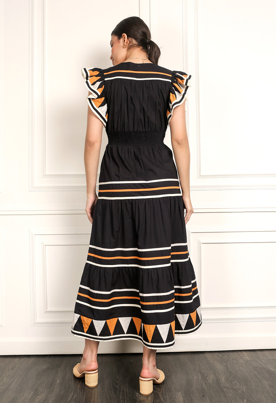 TRICOLORE MIDI DRESS Scarlett Poppies Dresses