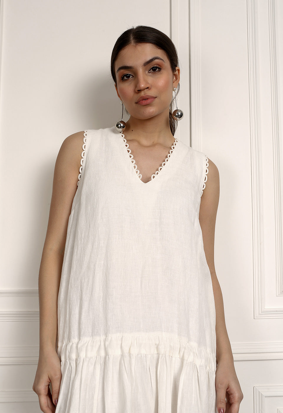 LUCKY LOOPS LINEN DRESS Scarlett Poppies Dresses